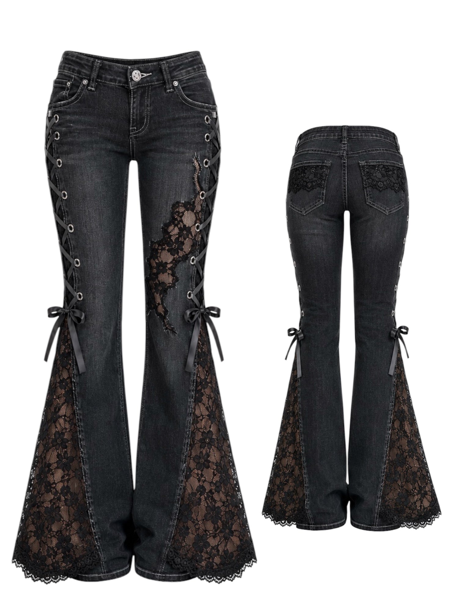 Midnight Widow Lace Jeans
